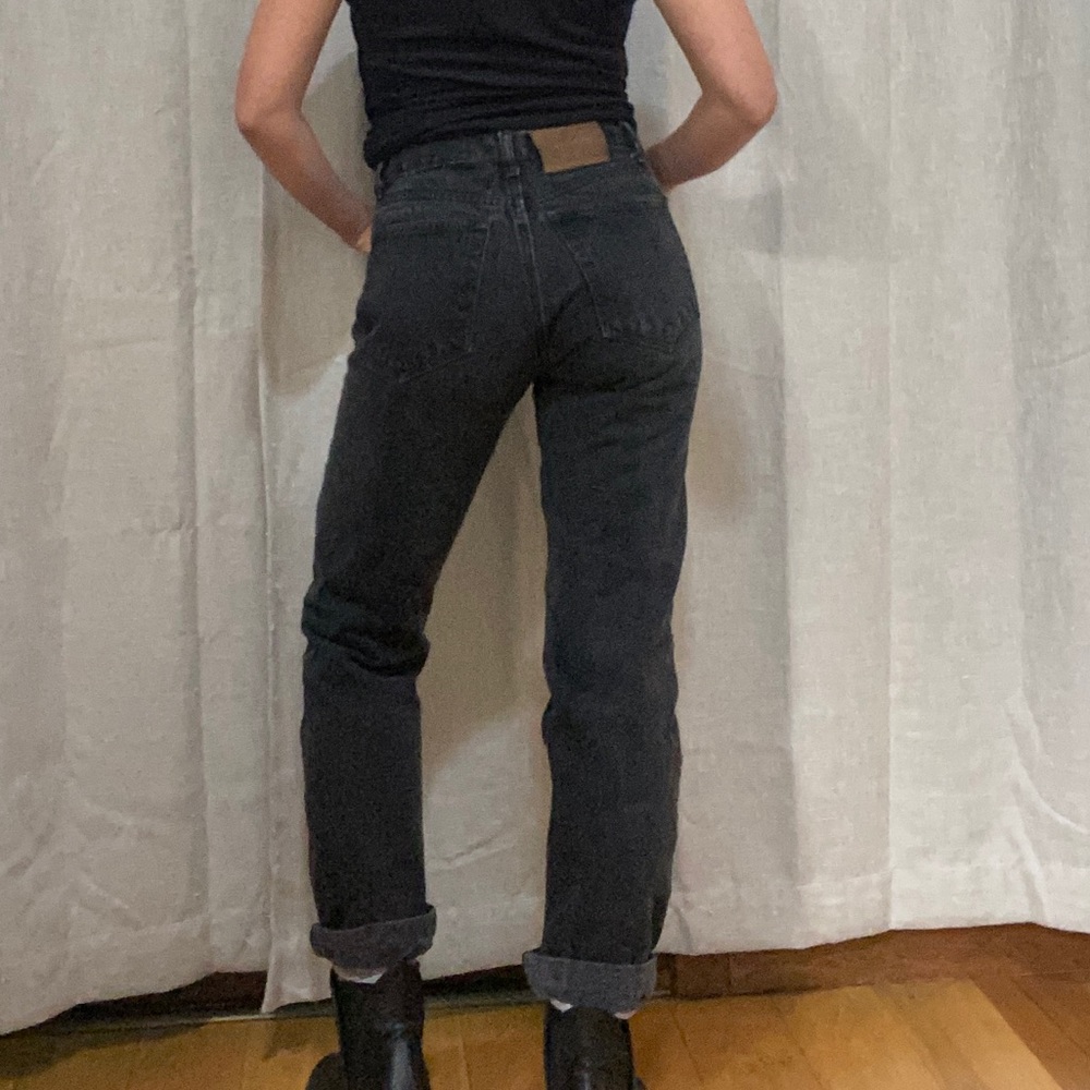 Vintage Calvin Klein hi waist black straight jean